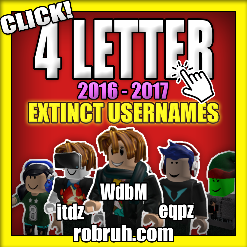 robruh ROBLOX account with a 4 letter long username