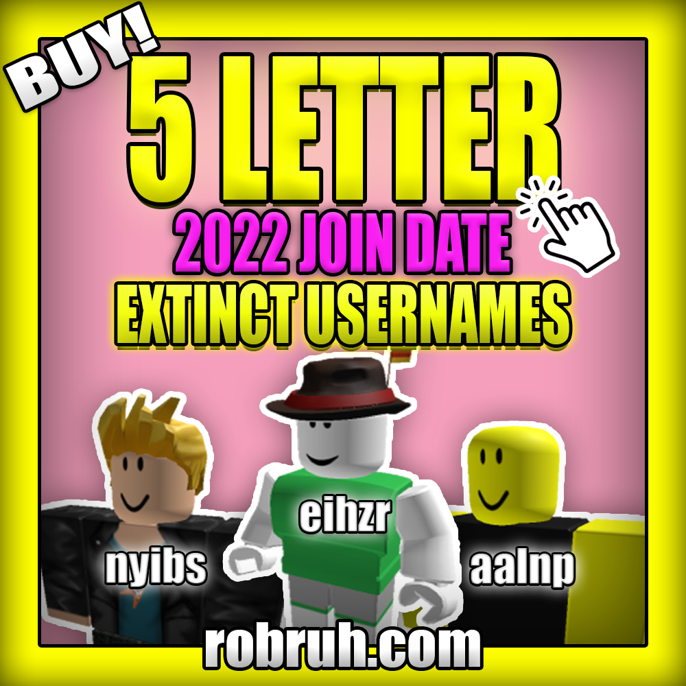 robruh ROBLOX account with a 5 letter long username