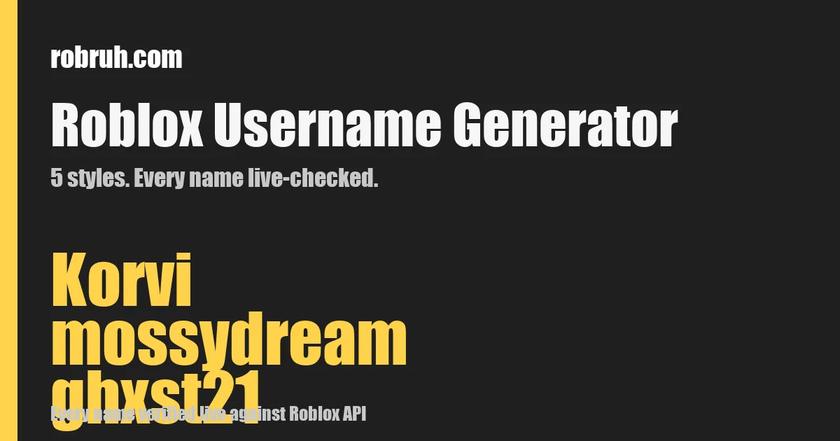 Roblox Username Namespace 2026 Which Lengths And Styles Are Still Hub Og.webp